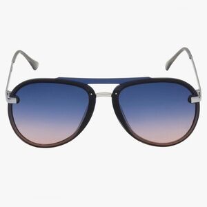 Vince‎ Camuto Vc991 silver Metal blue fade Aviator Sunglasses new